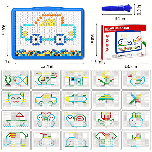 Magnetic Doodle Board with Pen (π₯20 Free Pattern Cards)
